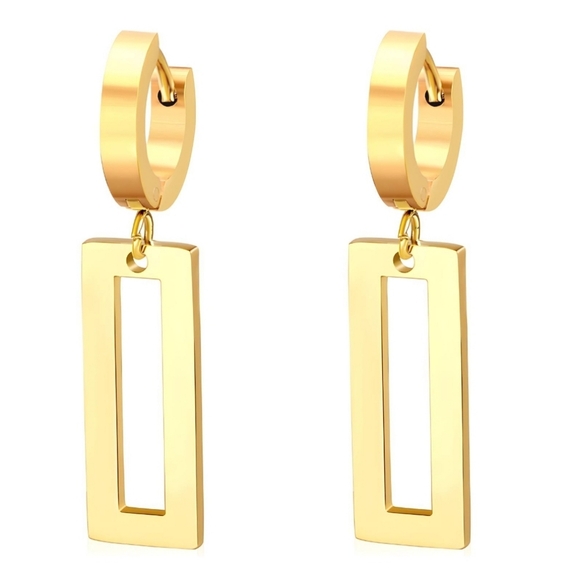 FASHION STYLE Jewelry - 18K gold plated Stainless steel earrings